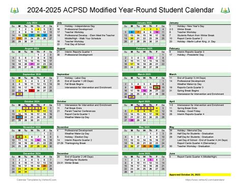 Aiken County Public Schools Calendar 2024-2025 in PDF