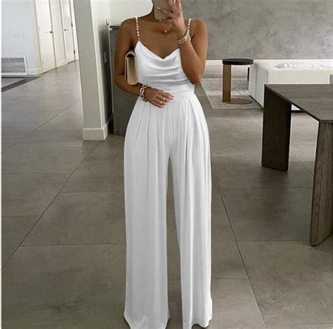 Arriba 62 Imagen Formal White Jumpsuit Outfit Abzlocal Mx