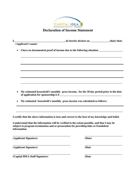 Self Declaration Form Pdf Fill Online Printable Fill Mores Pics