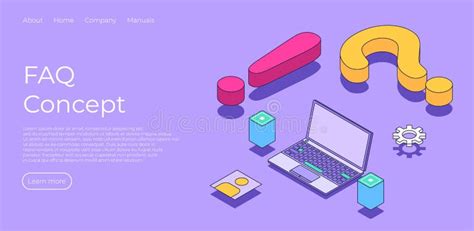 Isometric Faq Frequently Asked Questions Concept Woman And Man Ask Questions And Receive