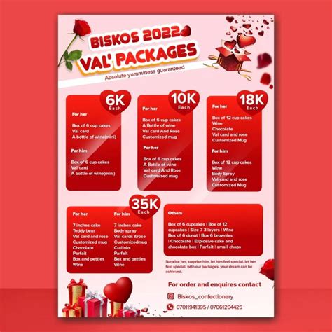 Valentine Packages In 2024 Flyer And Poster Design Food Poster