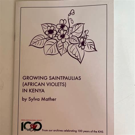 African Violets Booklet Kenya Horticultural Society
