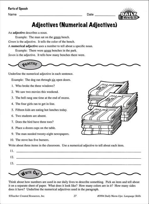 Daily Warm Ups Language Skills Grade 4 Teacher Created Resources 9781420639940