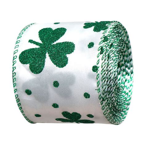 Thinsont St Patrick S Day Ribbons Green Burlap Gold Wrapping Shamrock