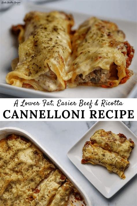 Low Fat Ricotta and Beef Cannelloni - Kinda Healthy Recipes