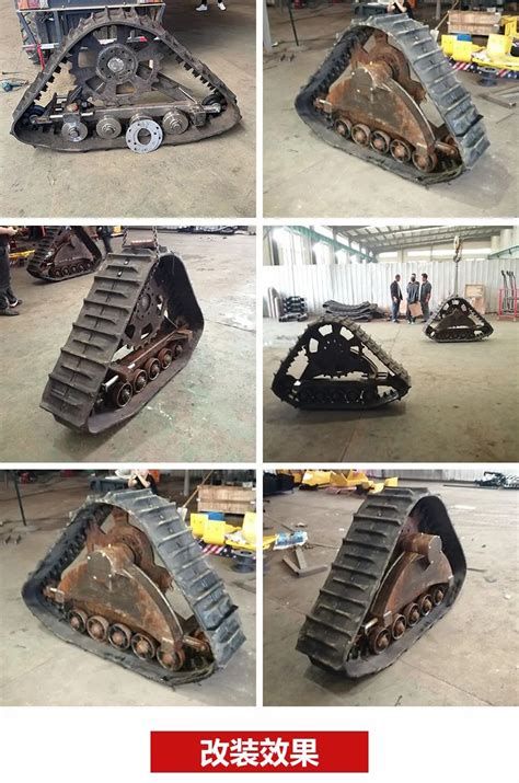 Triangular Rubber Track Chassis Tracked Undercarriage To Agricultural Tractor Vehicle Chain Rail