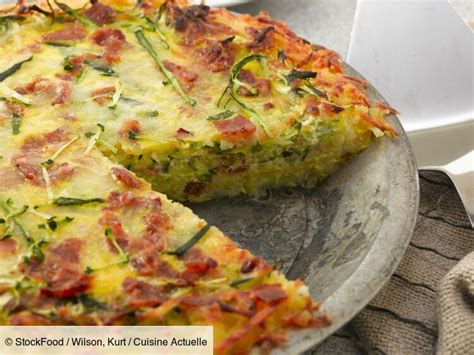 Quiche sans pâte à la courgette et aux lardons facile découvrez les