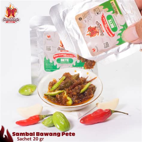 Jual Sambhojo Sambal Bawang Pete Bojo Bete Sambal Kemasan Sachet