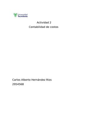 Actividad 2 Carlos Alberto Hernandez Rios 2954568 Administración