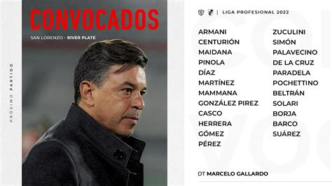 River Plate On Twitter 📋 Los Convocados Para Enfrentar Este Domingo A