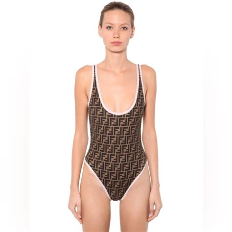 Fendi Swim Authentic Fendi Reversible Logo Onepiece Swimsuit Poshmark