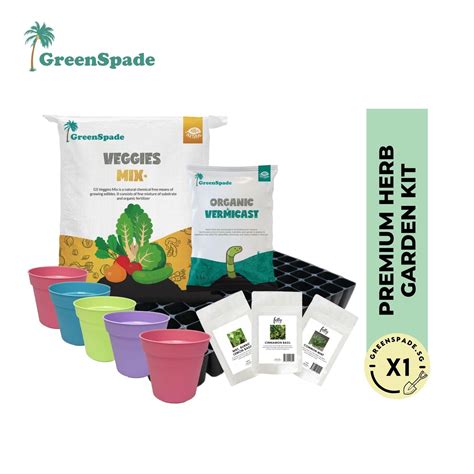 Green Spade Premium Herbs Garden Kit NTUC FairPrice