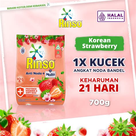 Rinso Molto Detergent Bubuk Deterjen Anti Noda Korean Strawberry G