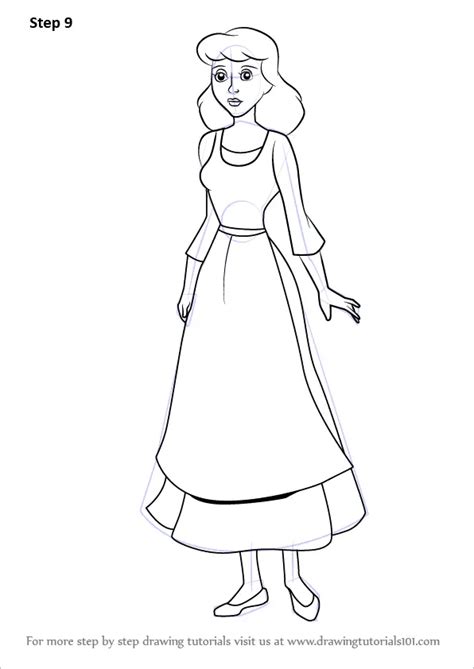 How To Draw Peasant Cinderella Cinderella Step By Step