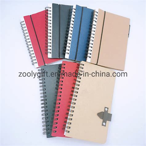 Customize Double Metal Spiral Eco Friendly Notebooks With Sticky Notes