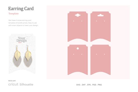 Earring Display Cards Template