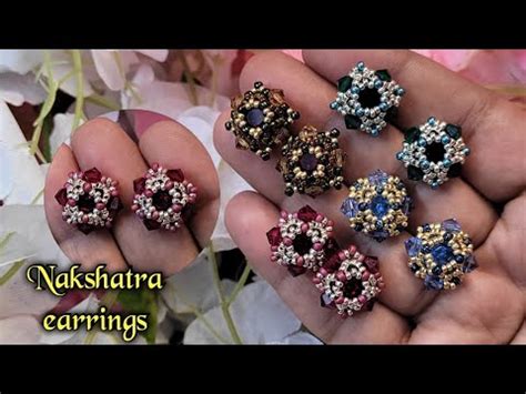 Nakshatra Earrings Tutorial Diy Bicones Stud Earrings Bezelling Mm