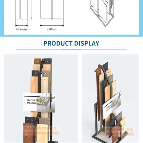 Customize Exhibition Hall Solid Wood Floor Wall Slab Handle Show Rack