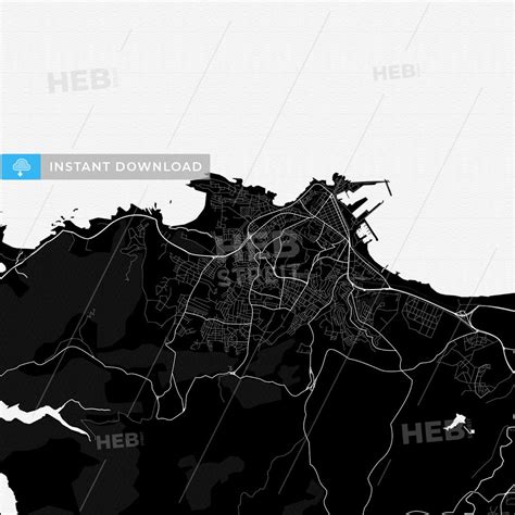 Jijel, Algeria PDF map | Map vector, Printable maps, Map