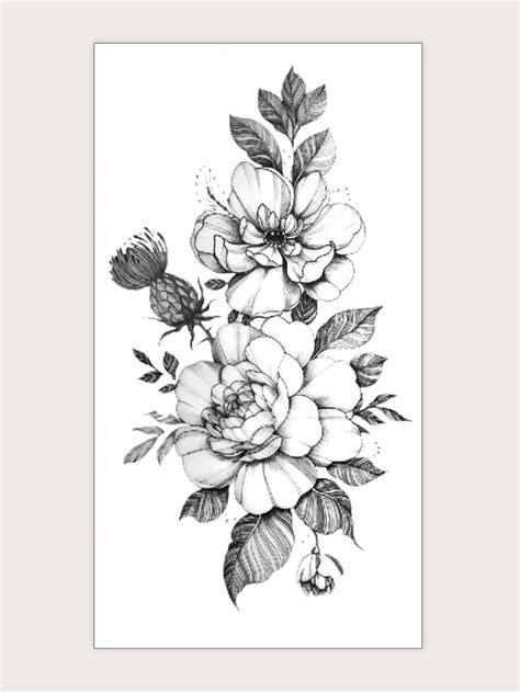 Sheet Flower Pattern Tattoo Sticker Pattern Tattoo Tattoo Stickers