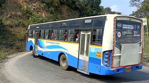 Tnstc Bus And Gas Lorry Turning Last Hairpin Bend Driving Dhimbam Hills