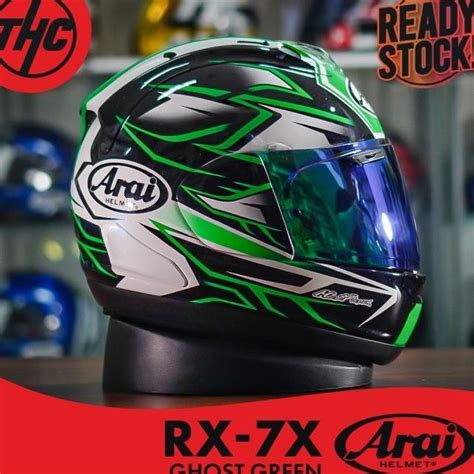 Jual Araii Rx X Ghost Green Full Face Helmet Shopee Indonesia