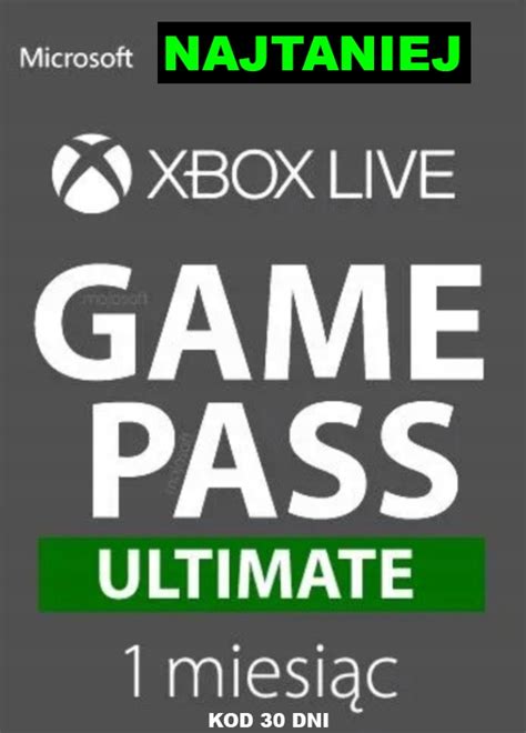 Xbox Game Pass Ultimate Dni Kod Klucz Live Gold Stare I Nowe Konta