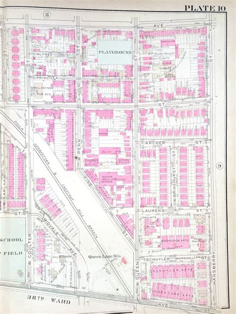 Germantown Map Original 1926 Philadelphia Atlas Map Hand | Etsy