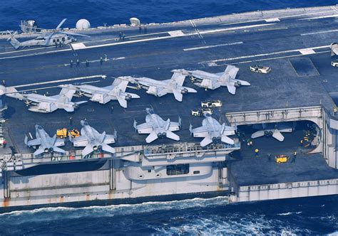 Us Aircraft Carrier Carl Vinson Conducts War Drill With S Korean Navy