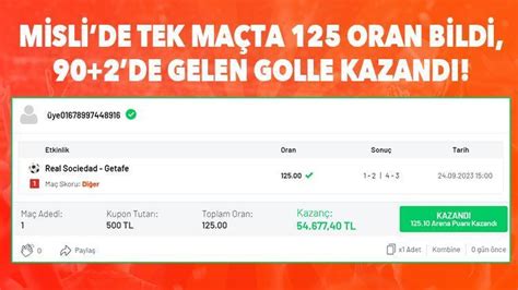 Tek Ma Oran De Gelen Golle Bin Tl Kazanan Iddaa