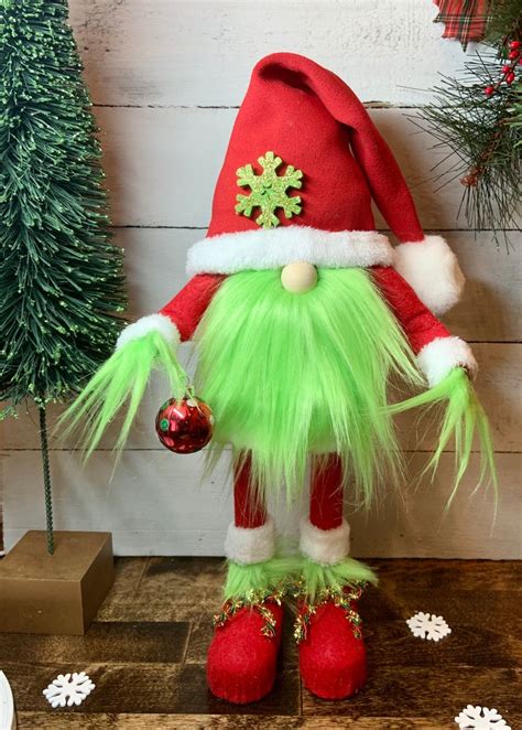 Mr Grinch Gnome Diy Christmas Garland Holiday Crafts Christmas