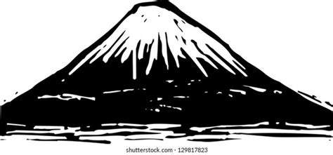 Vector Illustration Mount Fuji Stock Vector Royalty Free 129817823