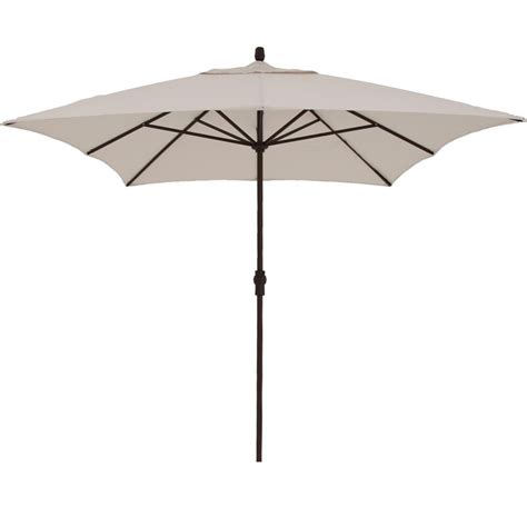 Treasure Garden 8 Ft X 11 Ft Rectangular Aluminum Patio Umbrella W Crank Lift Black Frame