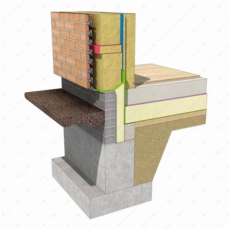 DL255 Brick Slip Base Detail Steel Frame Mechanical Fix