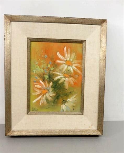 Vintage Original Painting Oil on Canvas Floral Framed Signed by Artist ...