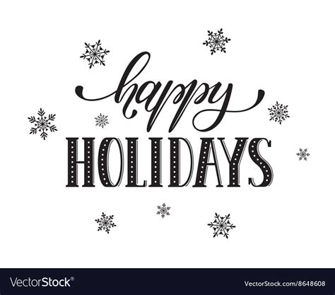 Happy holidays Royalty Free Vector Image - VectorStock