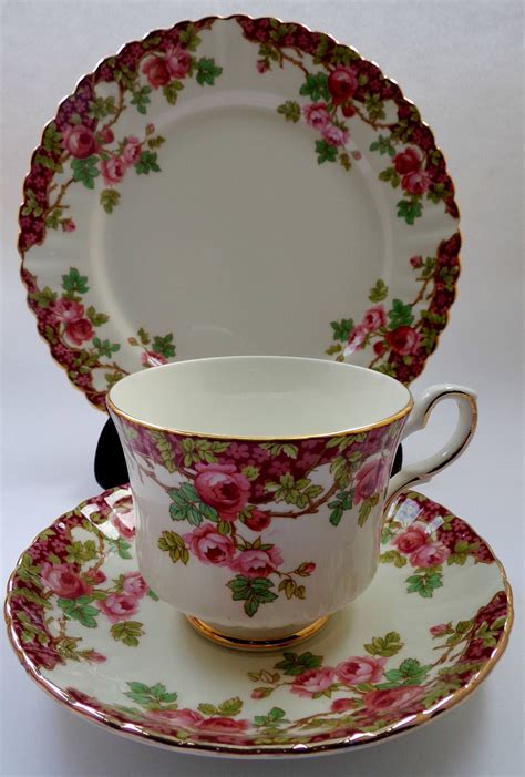 Vintage Royal Stafford Bone China Tea Cup And Saucer Made In England Est 1845