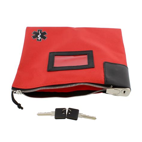 MonMed | Locking Medicine Box Travel Medicine Bag with Lock and Key in Red 811498038648 | eBay