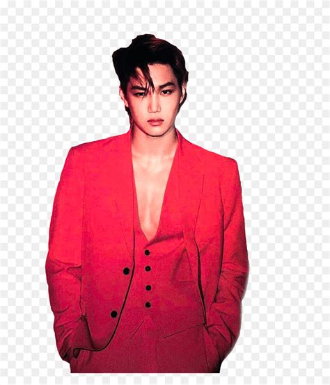 Love Red Suit Kim Jong In Suit, Clothing, Apparel, Overcoat HD PNG ...