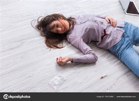 Dead Woman On The Floor After Commiting Suicide Stock Photo By Elnur