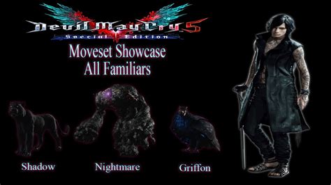 Devil May Cry 5V Moveset Showcase All Familiars Abilities