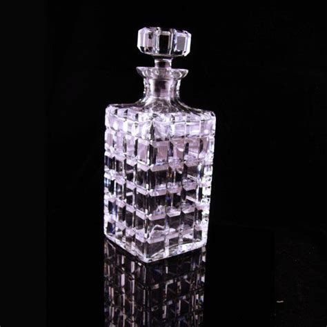 Vintage Heavy Crystal Bottle Whiskey Decanter Wedding T Etsy