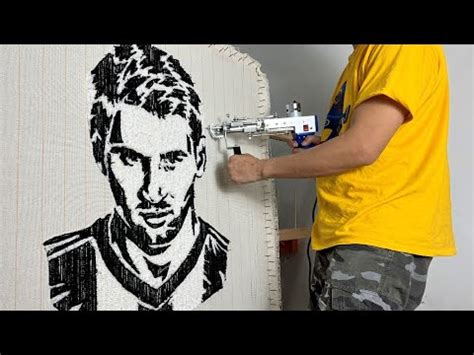 Rug Tufting Asmr Lionel Messi Rug Start To Finish Youtube