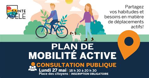 Plan de mobilité active Consultation publique Calendrier Ville de