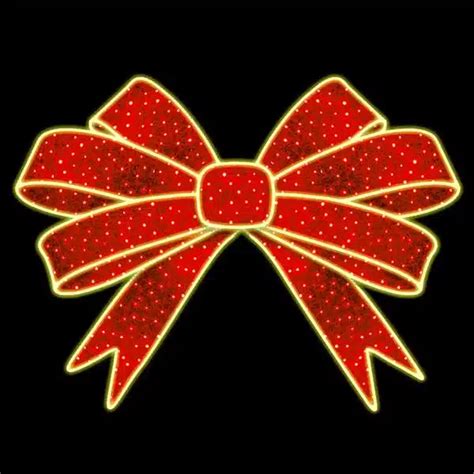 Giant Red Bow 2d Decoration Fantasy Lights Group