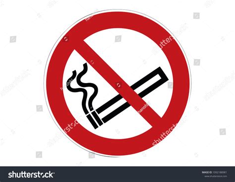 No Smoking Sign Cigarette Smoking Prohibited Stock Vector (Royalty Free ...