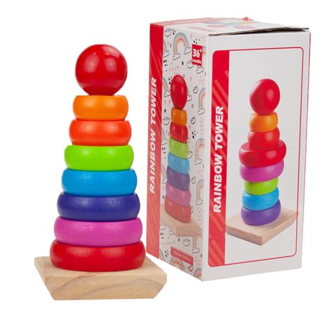 PIRAMIDKA SORTER Montessori WIEŻA KLOCKI DREWNIANE 14141060715 Allegro pl