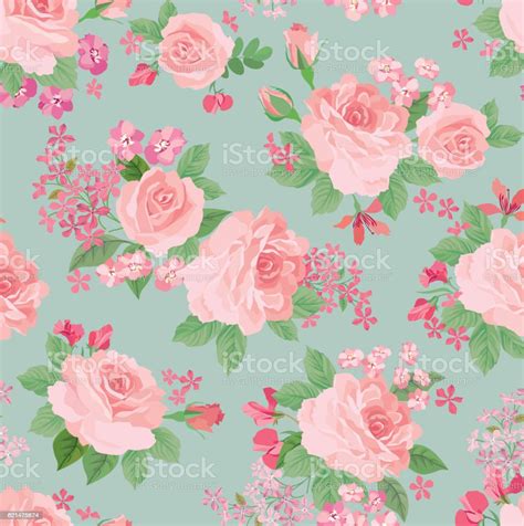 Floral Bouquet Seamless Pattern Flower Rose Background Flourish Garden