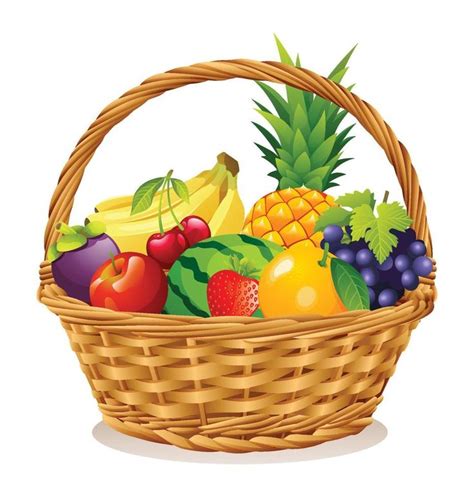 Fresh And Colorful Fruit Basket