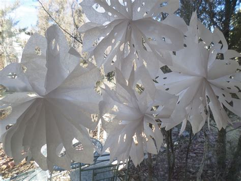 Diy White Tissue Paper Snowflakes Greeting Cards Diy Snow Flakes